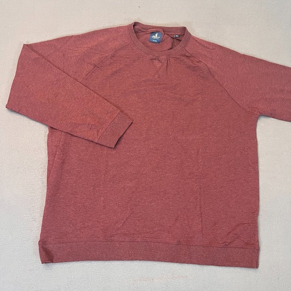 Johnnie-O Freeman Fleece Crewneck Sweatshirt Mens 2XL Pullover Maroon Modal Golf